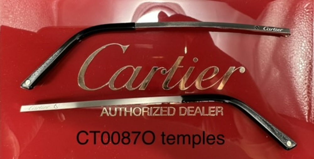 Cartier CT0087O Tananarive Titanium Eyewear Temple Set - Platinum Finish